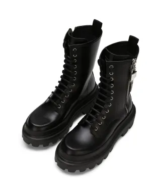 Dolce & Gabbana チェーンリンクディテール コンバットブーツ - ブラック - サムネイル4