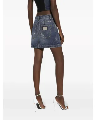 Dolce & Gabbana デニムミニスカート（ダメージ加工） - サムネイル5