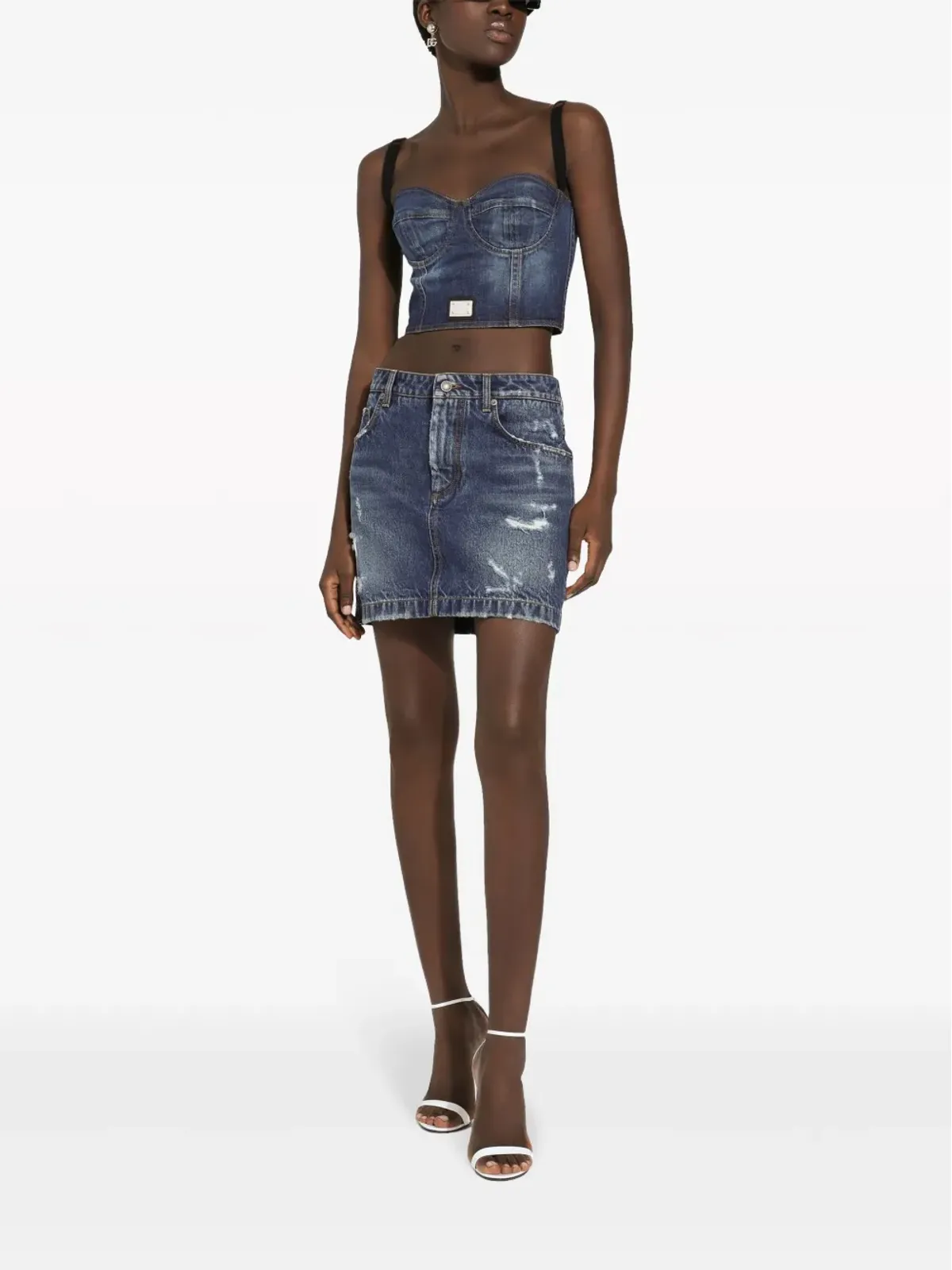 Dolce & Gabbana デニムミニスカート（ダメージ加工） - 画像2