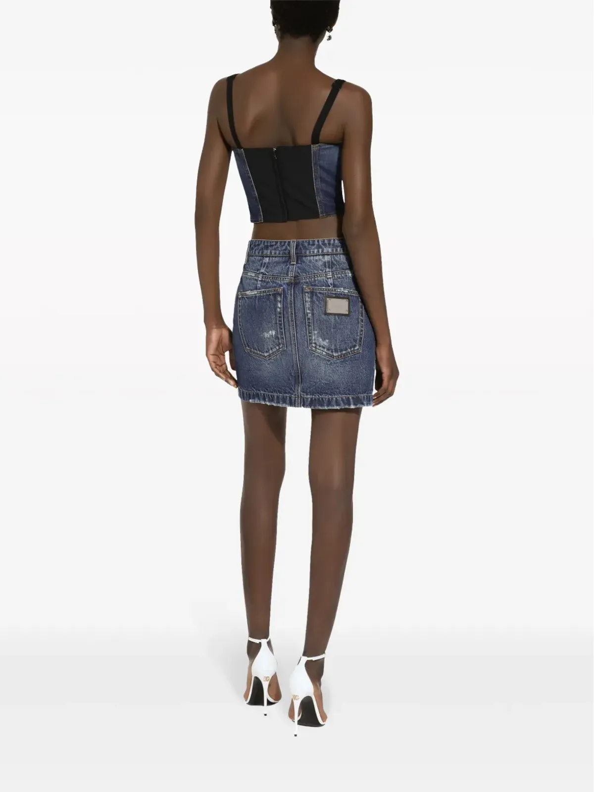 Dolce & Gabbana デニムミニスカート（ダメージ加工） - 画像4