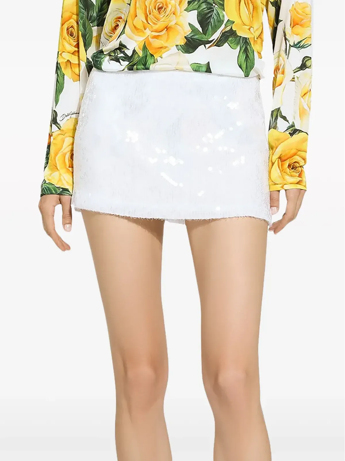 Dolce & Gabbana スパンコール付きミニスカート - 画像5