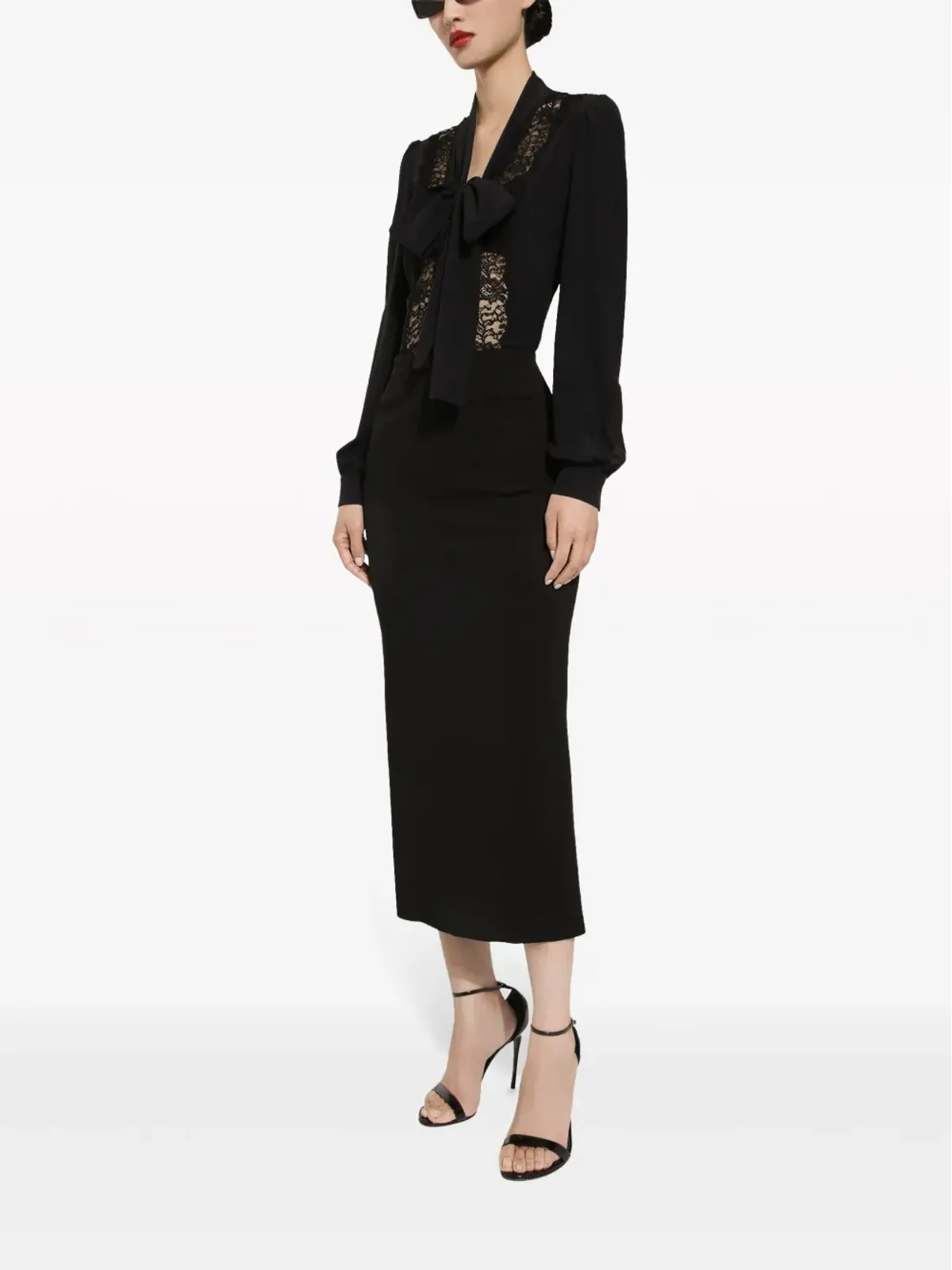 Dolce & Gabbana リボンモチーフのサテンシャツ - ブラック - 画像2