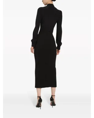 Dolce & Gabbana リボンモチーフのサテンシャツ - ブラック - サムネイル4