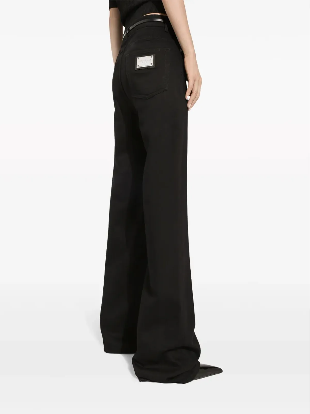Dolce & Gabbana ロゴパッチ ワイドレッグジーンズ - 画像5
