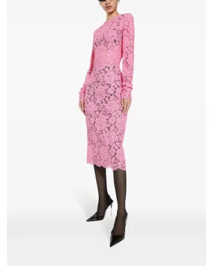 Dolce & Gabbana コルドネットレースのシースドレス - ピンク - サムネイル2