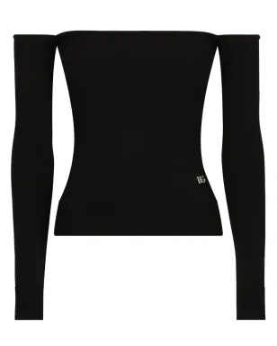 Dolce & Gabbana ロゴプレート オフショルダー・トップ - サムネイル1