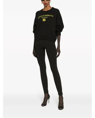 Dolce & Gabbana カシミア ロゴプリント セーター - ブラック - サムネイル3