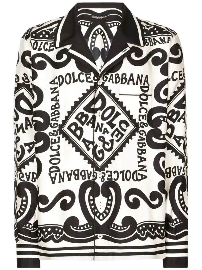 Dolce & Gabbana Dolce & Gabbana プリント入りシルクシャツ - ホワイトの商品画像