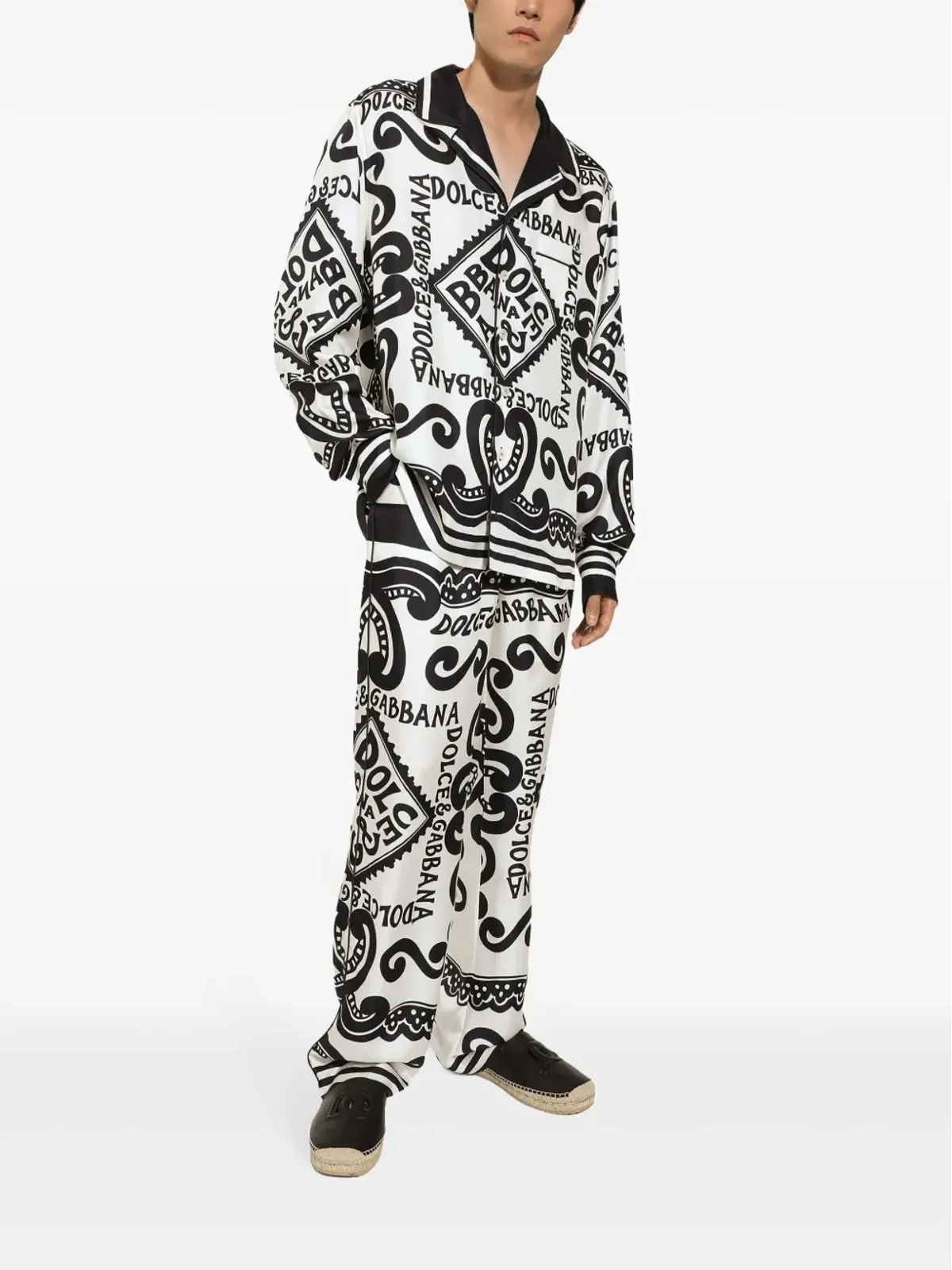 Dolce & Gabbana プリント入りシルクシャツ - ホワイト - 画像2