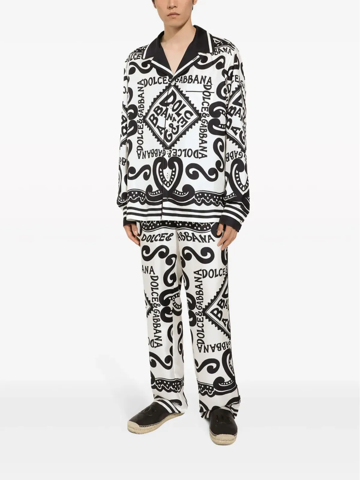 Dolce & Gabbana プリント入りシルクシャツ - ホワイト - 画像3