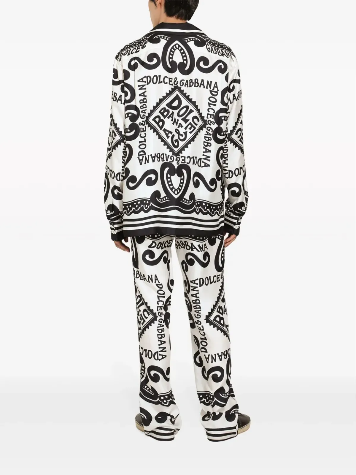 Dolce & Gabbana プリント入りシルクシャツ - ホワイト - 画像4
