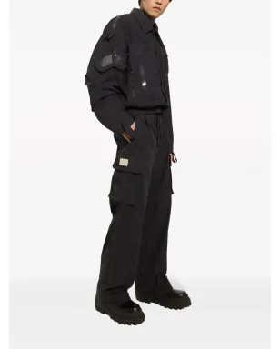 Dolce & Gabbana ロゴプレート付きストレートレッグカーゴパンツ - ブルー - サムネイル3