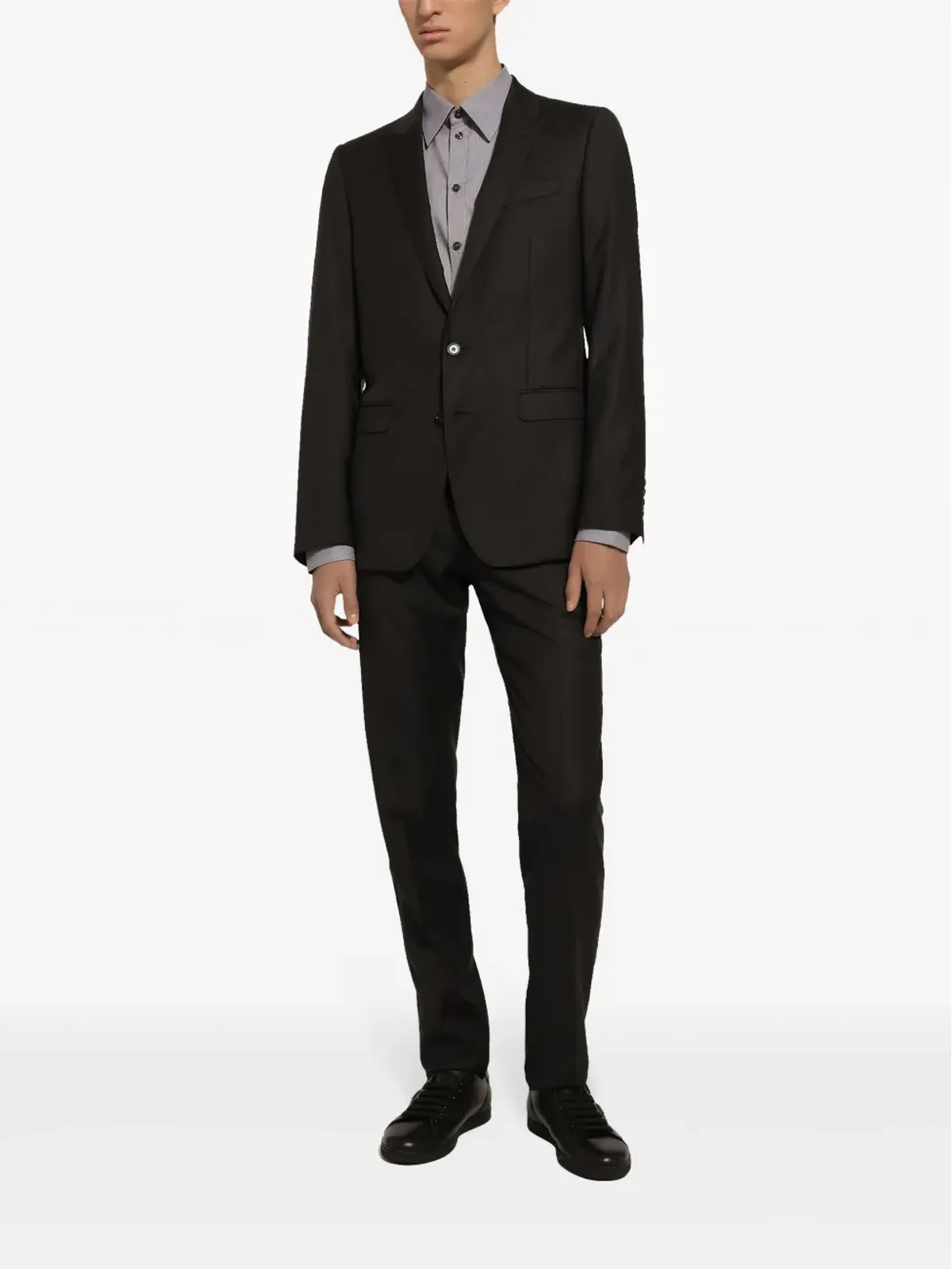 Dolce & Gabbana 長袖コットンシャツ グレー - 画像2