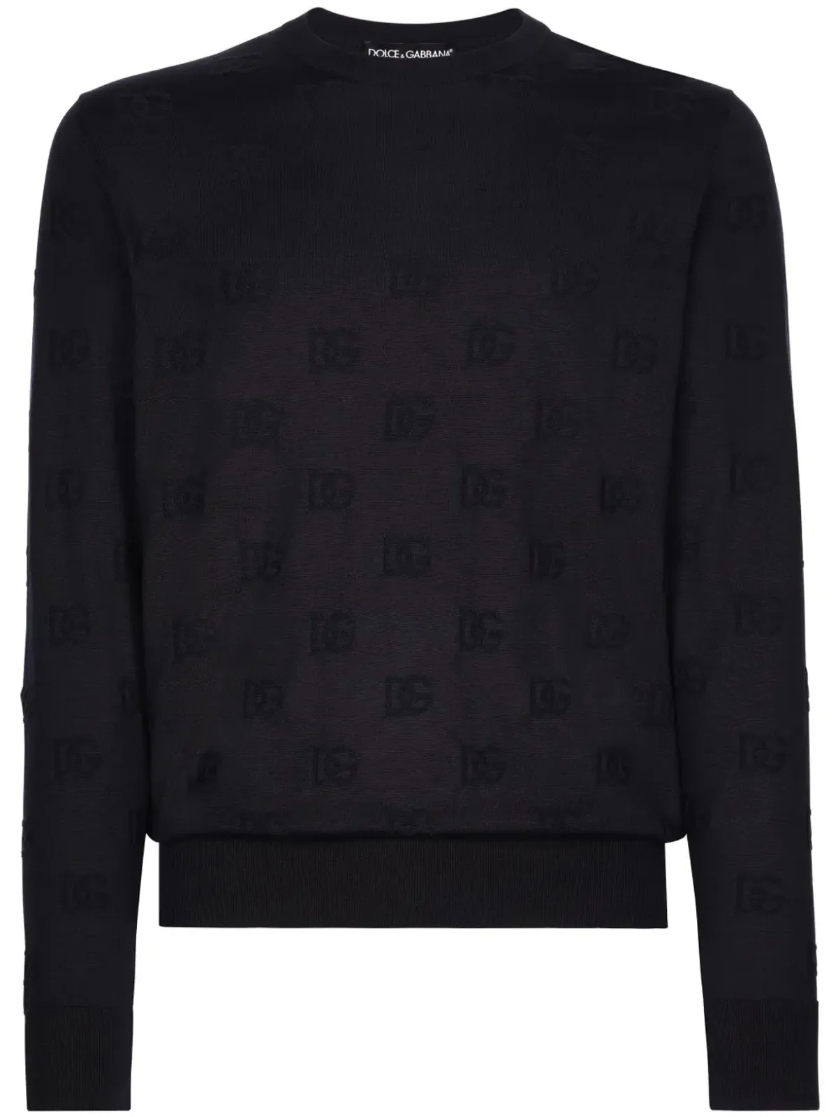 Dolce & Gabbana ロゴ入りインターシャニット シルクセーター - 画像1