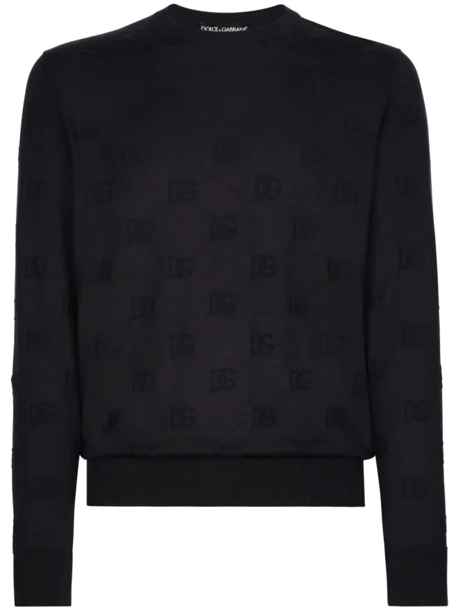 Dolce & Gabbana Dolce & Gabbana ロゴ入りインターシャニット シルクセーターの商品画像