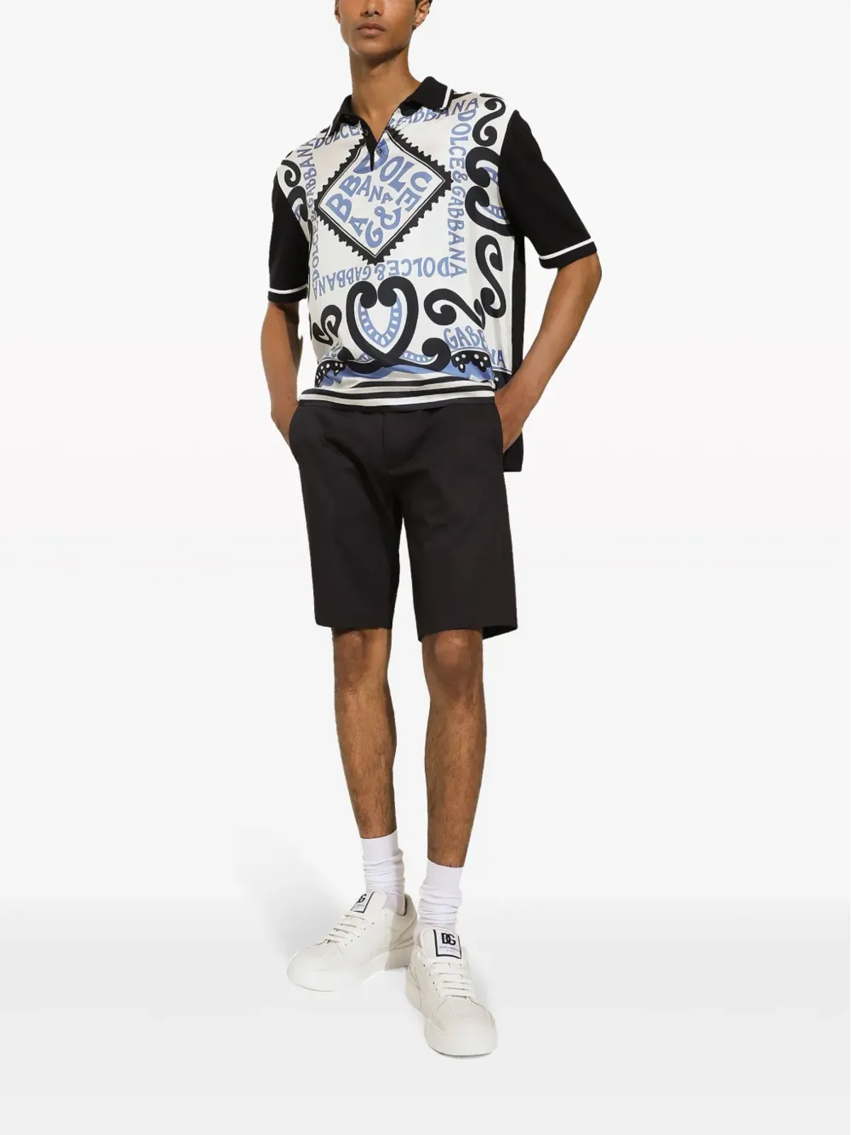 Dolce & Gabbana スリムカット バミューダショーツ ブルー - 画像2