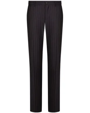 Dolce & Gabbana ピンストライプ柄 テーラードパンツ ブラック - サムネイル1