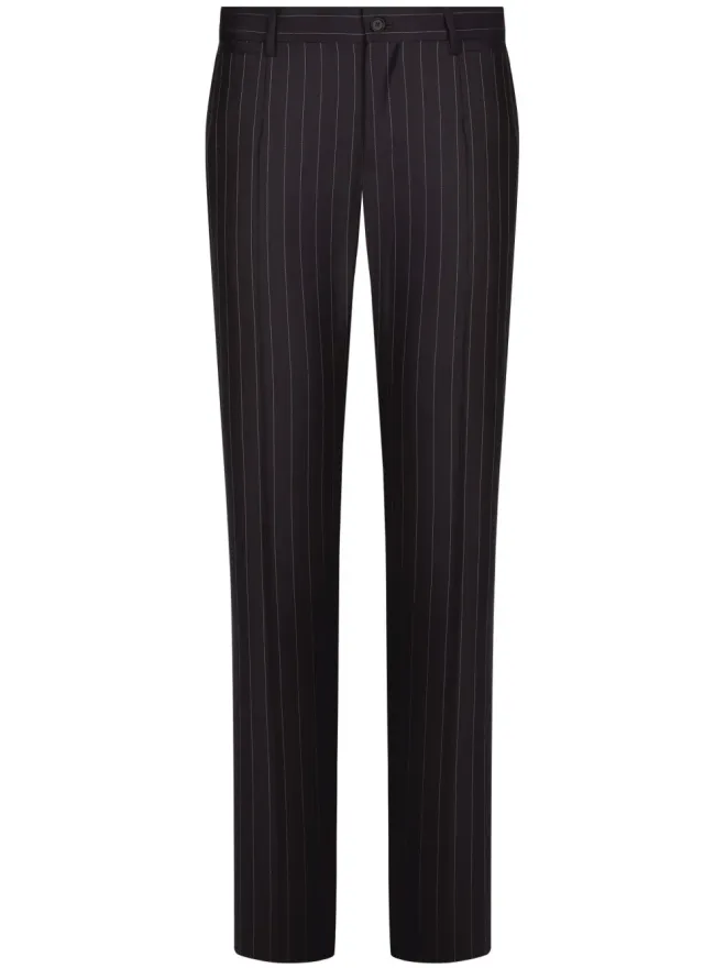 Dolce & Gabbana Dolce & Gabbana ピンストライプ柄 テーラードパンツ ブラックの商品画像