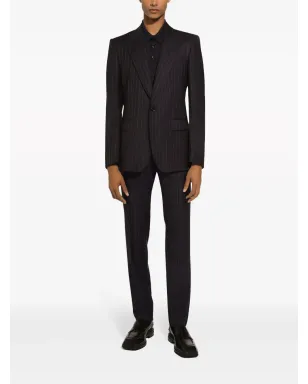 Dolce & Gabbana ピンストライプ柄 テーラードパンツ ブラック - サムネイル3
