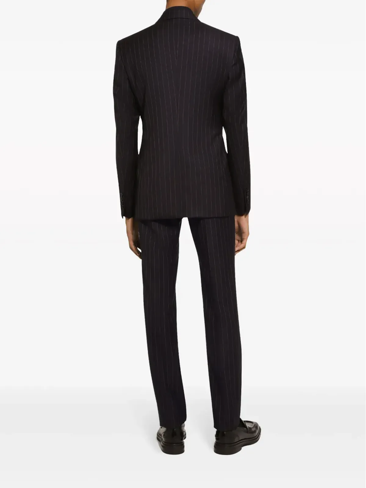 Dolce & Gabbana ピンストライプ柄 テーラードパンツ ブラック - 画像4