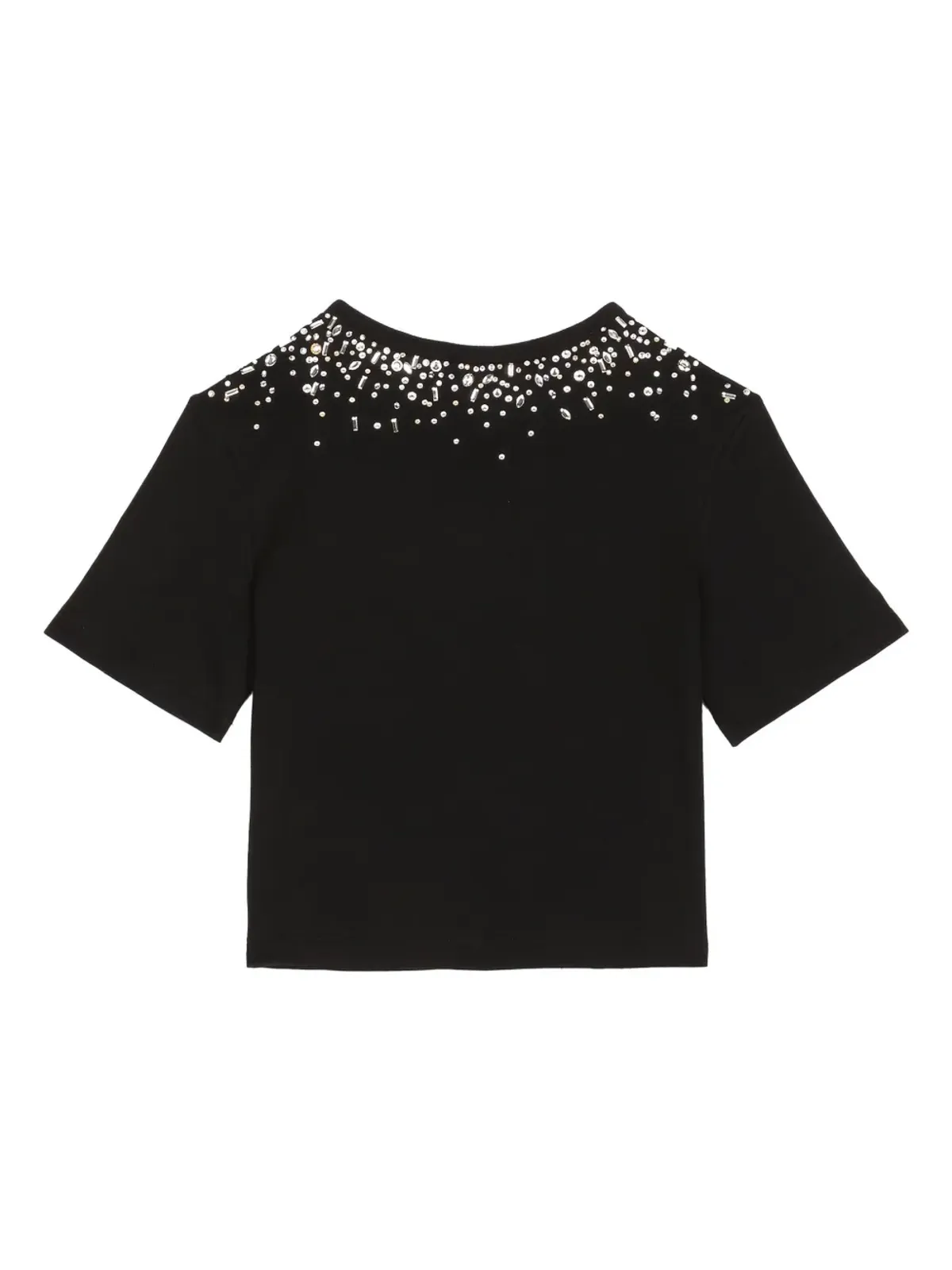 Dolce & Gabbana Kids DG-ラインストーン付きコットンTシャツ - ブラック - 画像2