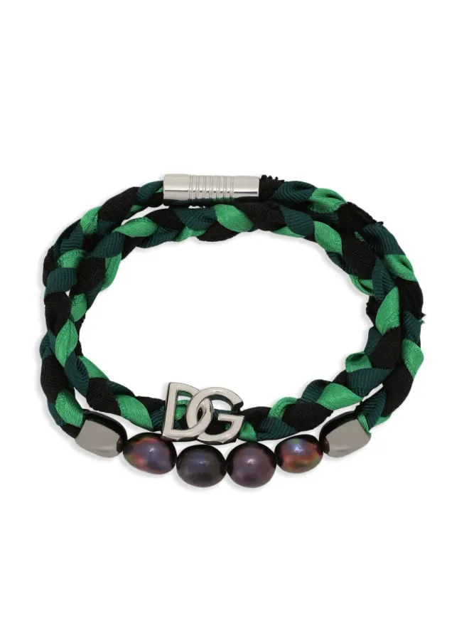 Dolce & Gabbana Dolce & Gabbana バナノ ロゴプレート ブレスレット - グリーンの商品画像