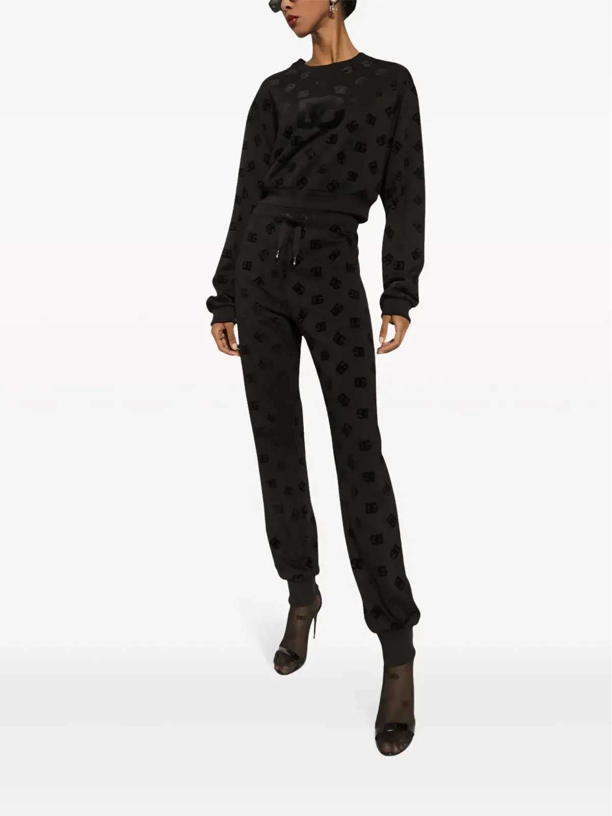 Dolce & Gabbana ロゴプリント コットン スウェットシャツ - ブラック - 画像2