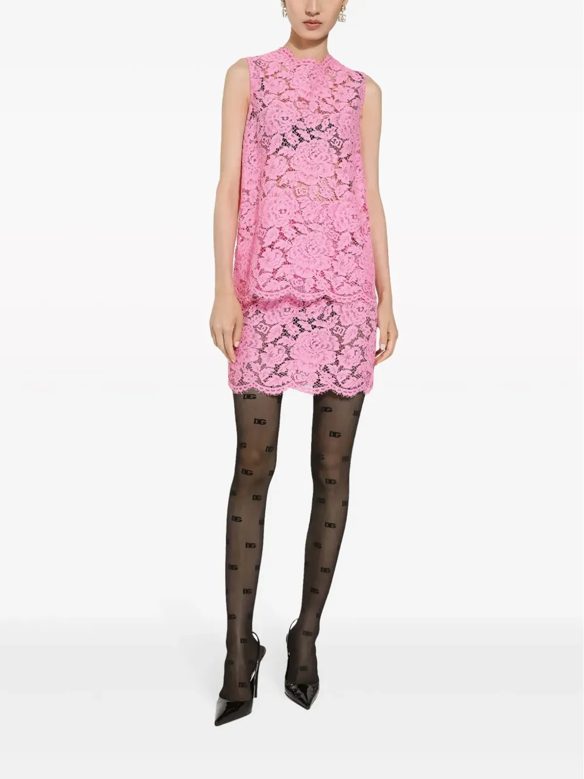 Dolce & Gabbana コルドネットレースのトップス - ピンク - 画像3