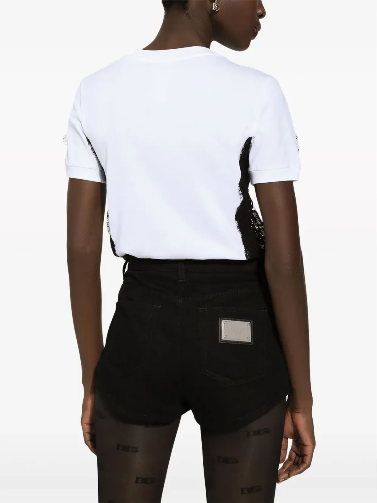 Dolce & Gabbana DNAレースディテールTシャツ - 画像5