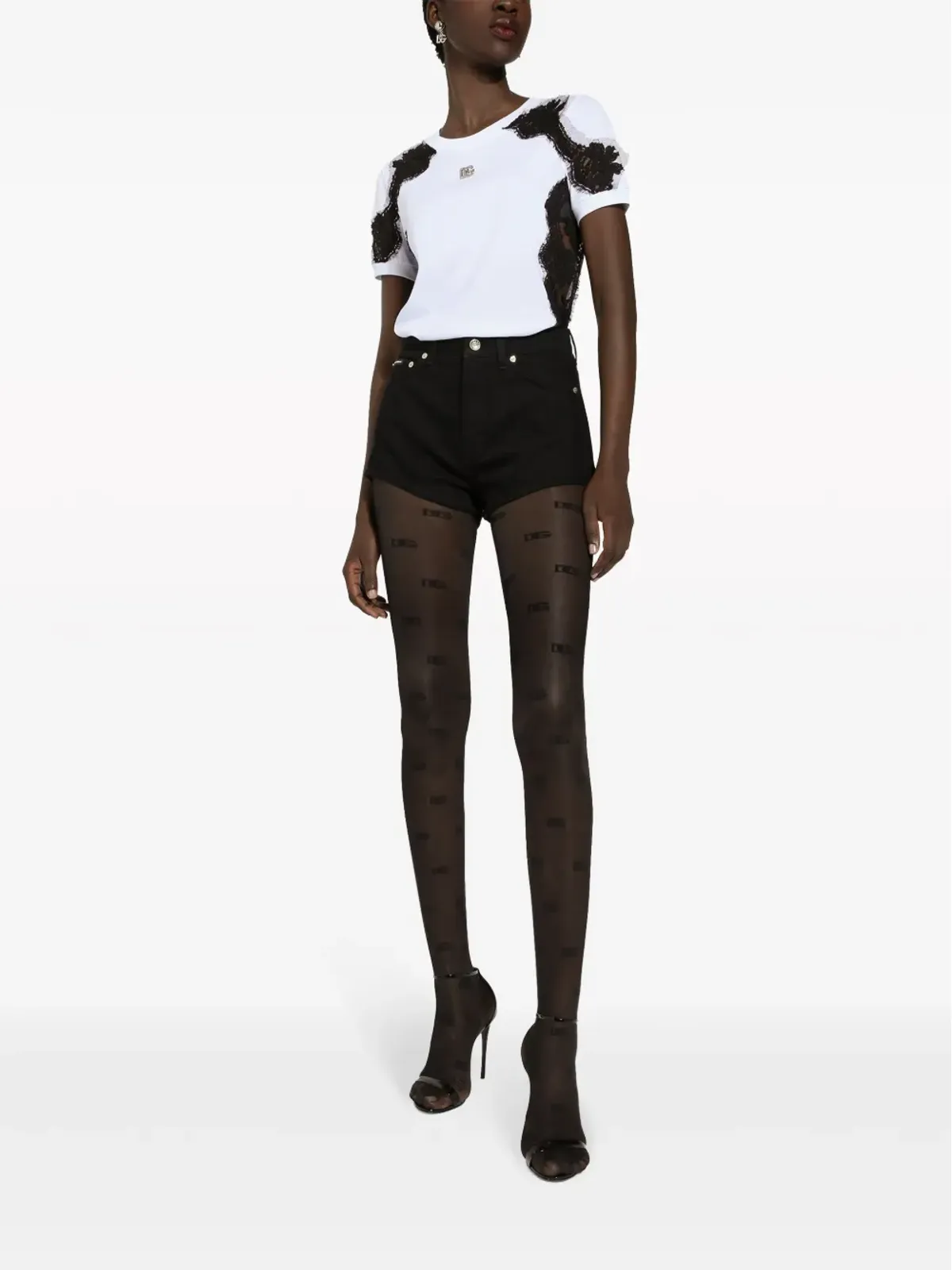 Dolce & Gabbana DNAレースディテールTシャツ - 画像2