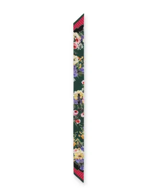 Dolce & Gabbana ガーデンプリント シルクスカーフ グリーン - サムネイル3