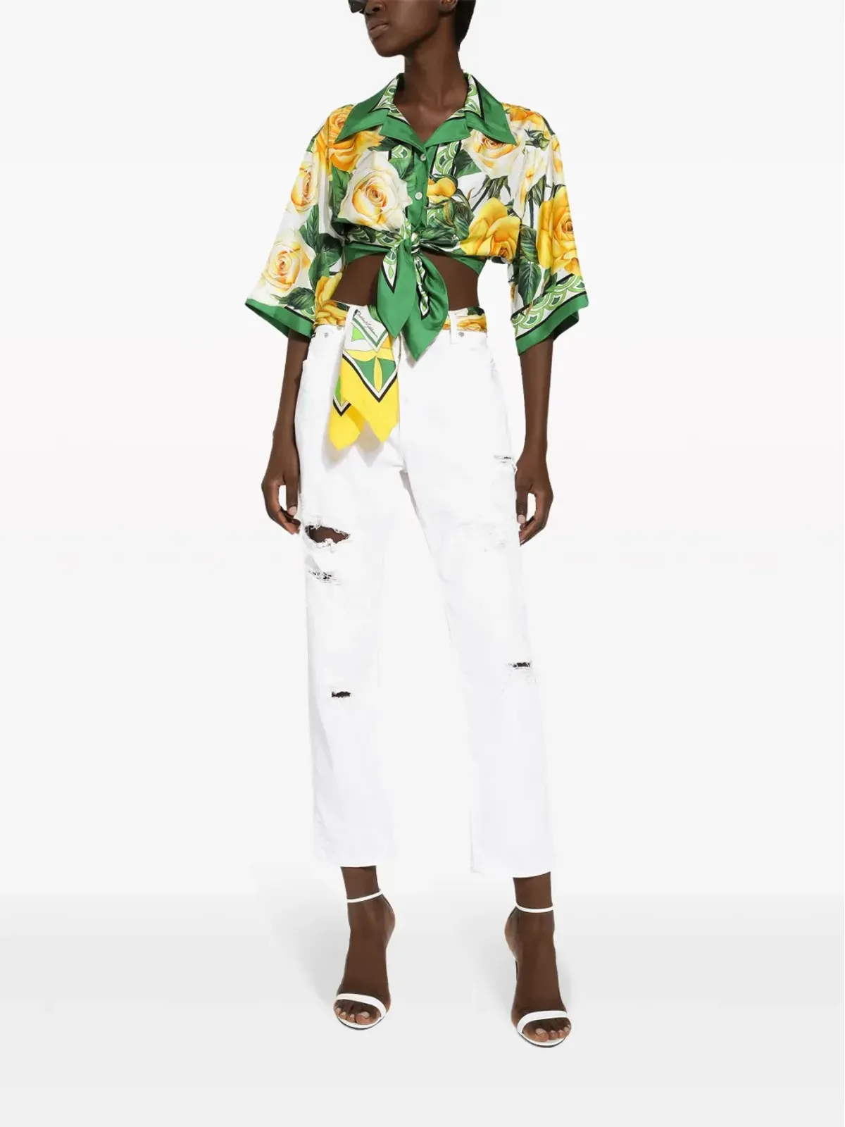Dolce & Gabbana ディストレス加工ストレートジーンズ - 白 - 画像2
