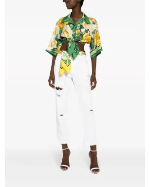 Dolce & Gabbana ディストレス加工ストレートジーンズ - 白 - サムネイル2