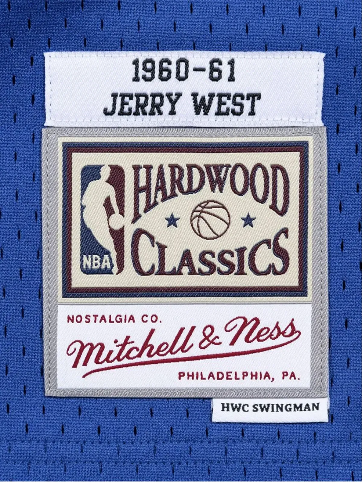 Mitchell & Ness NBA 1960 Los Angeles Lakers Jerry West Swingman ジャージトップ - 画像3