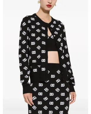 Dolce & Gabbana DG ロゴ カーディガン - ブラック - サムネイル5