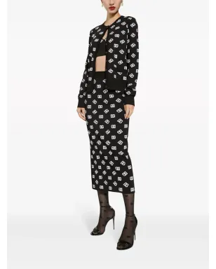 Dolce & Gabbana DG ロゴ カーディガン - ブラック - サムネイル2