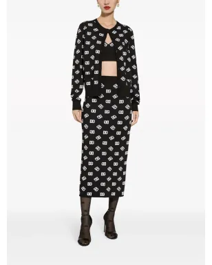 Dolce & Gabbana DG ロゴ カーディガン - ブラック - サムネイル3