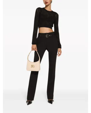 Dolce & Gabbana monogram open-knit crop top - サムネイル2