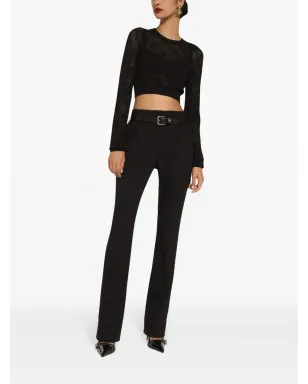 Dolce & Gabbana monogram open-knit crop top - サムネイル3