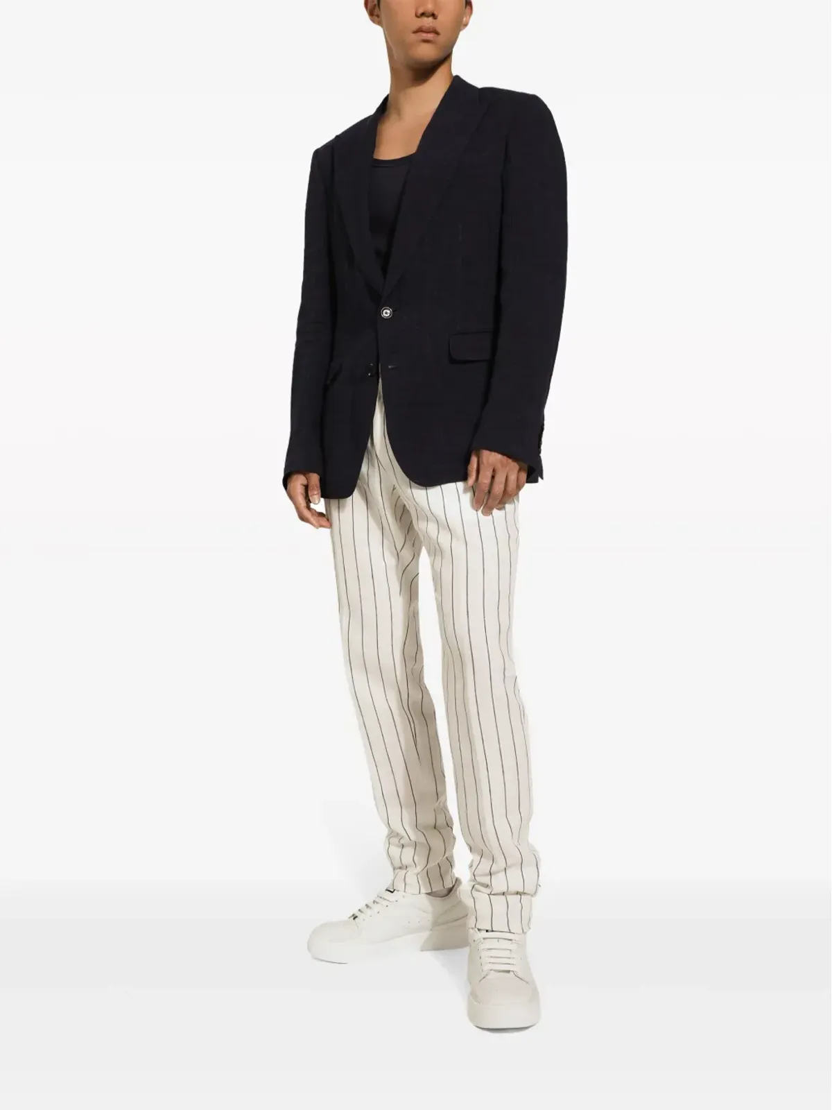 Dolce & Gabbana シチリア ピークドラペル ブレザー - ブルー - 画像3