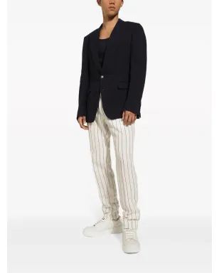 Dolce & Gabbana シチリア ピークドラペル ブレザー - ブルー - サムネイル3