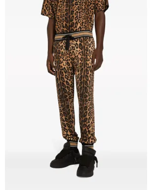 Dolce & Gabbana レオパード柄 コットン トラックパンツ - ブラウン - サムネイル5