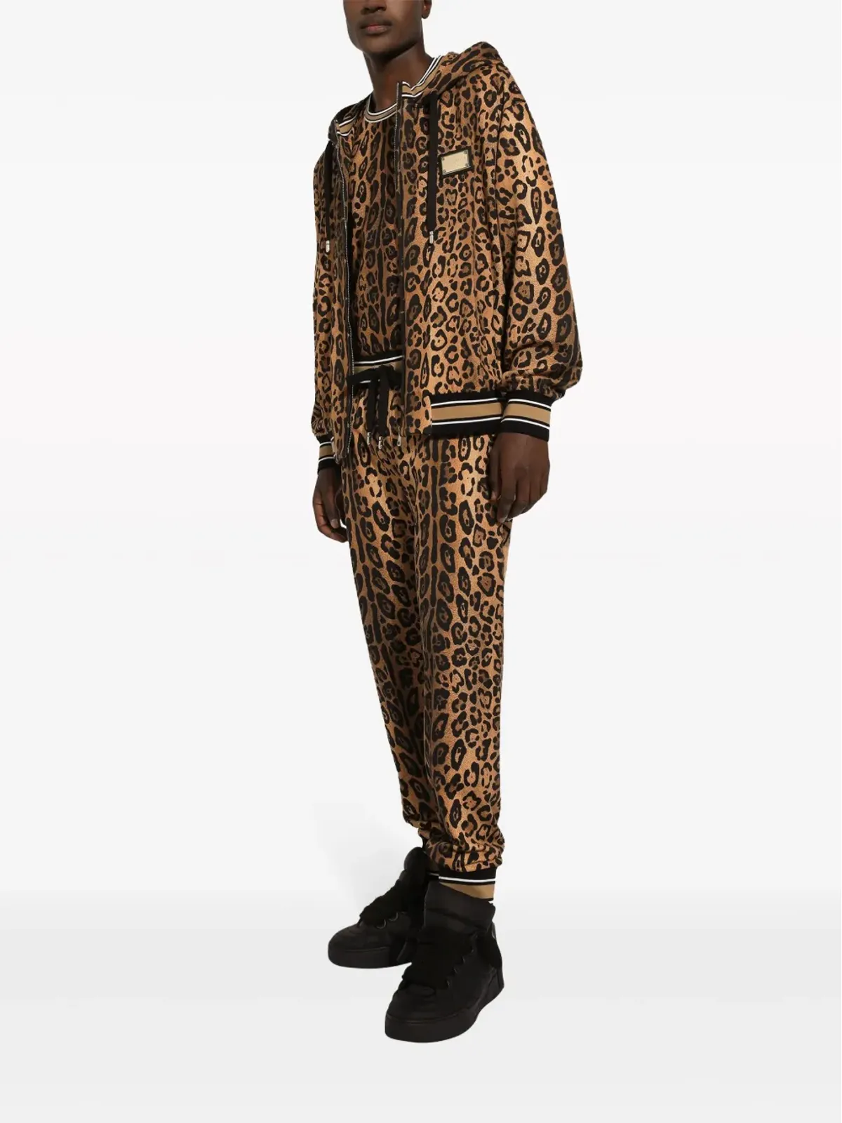 Dolce & Gabbana レオパード柄 コットン トラックパンツ - ブラウン - 画像2