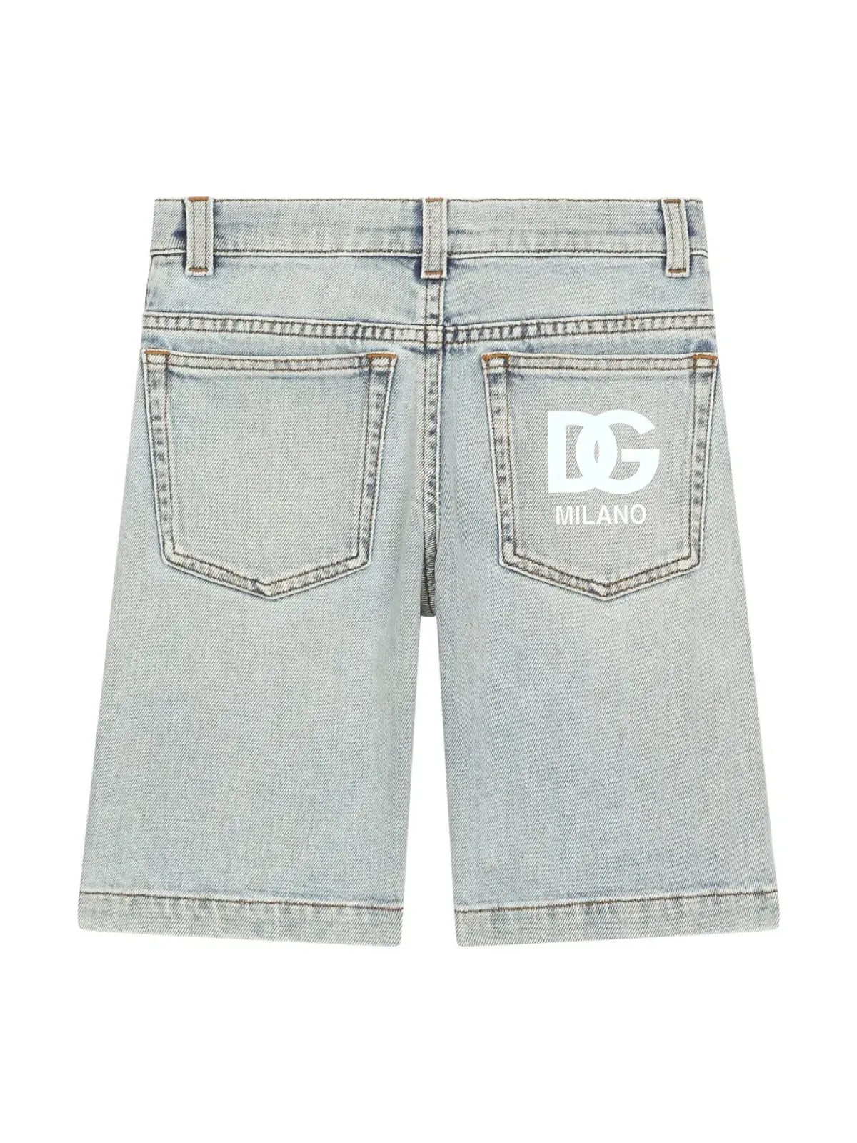 Dolce & Gabbana Kids ロゴプリント デニム Bermuda ショーツ - 画像2