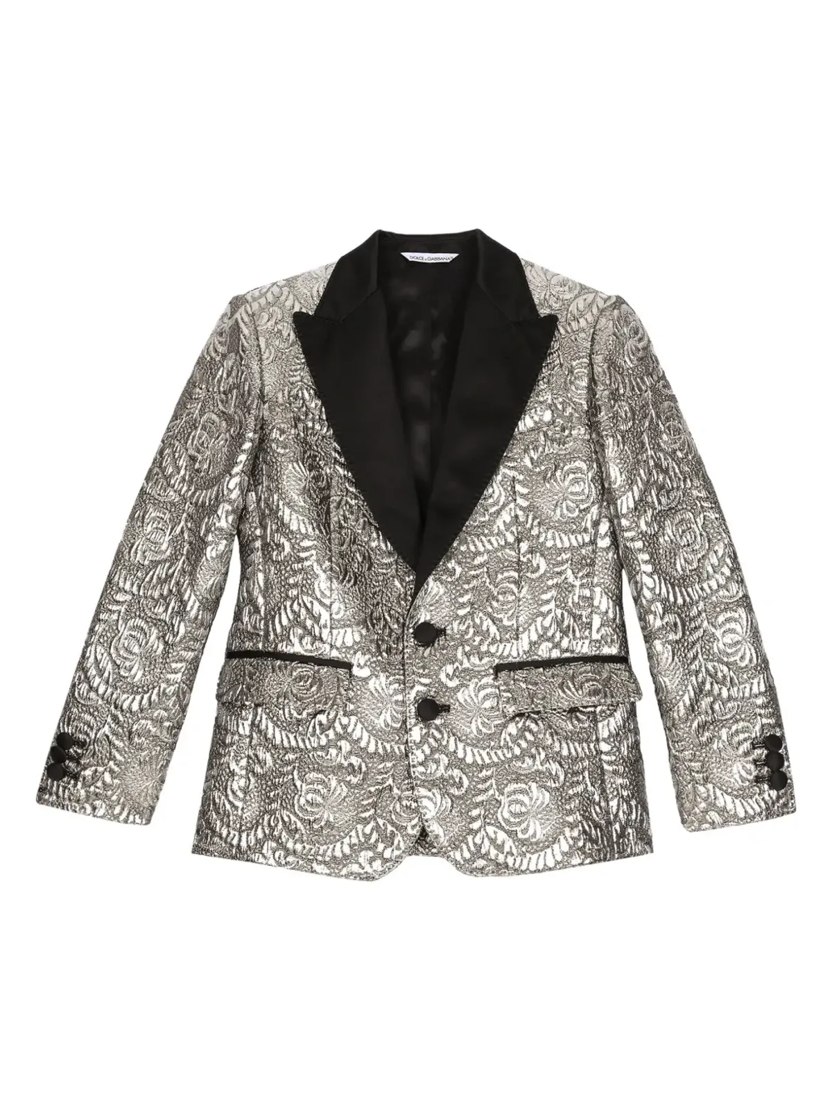 Dolce & Gabbana Kids メタリックジャカード ブレザー - 画像1