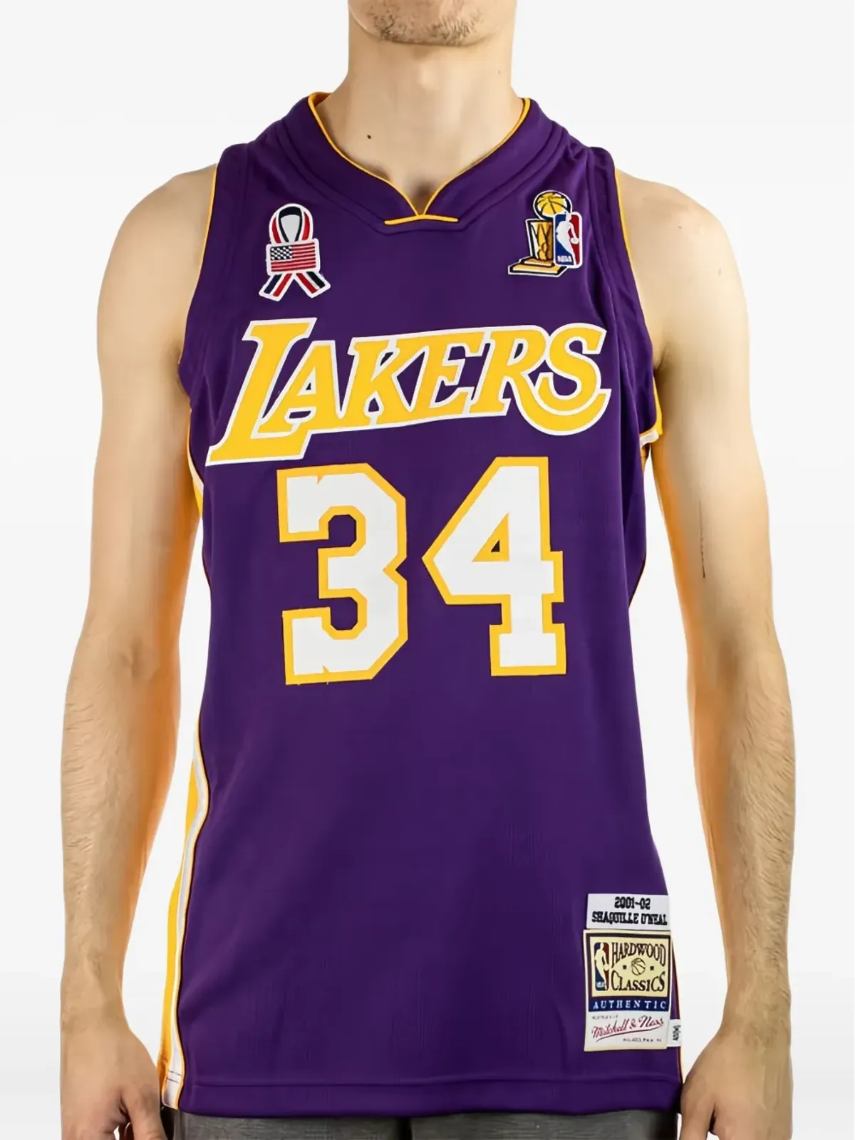 Mitchell & Ness NBA LA Lakers 2001 Shaquille O'Neal スウィングマン ジャージ - Purple - 画像2