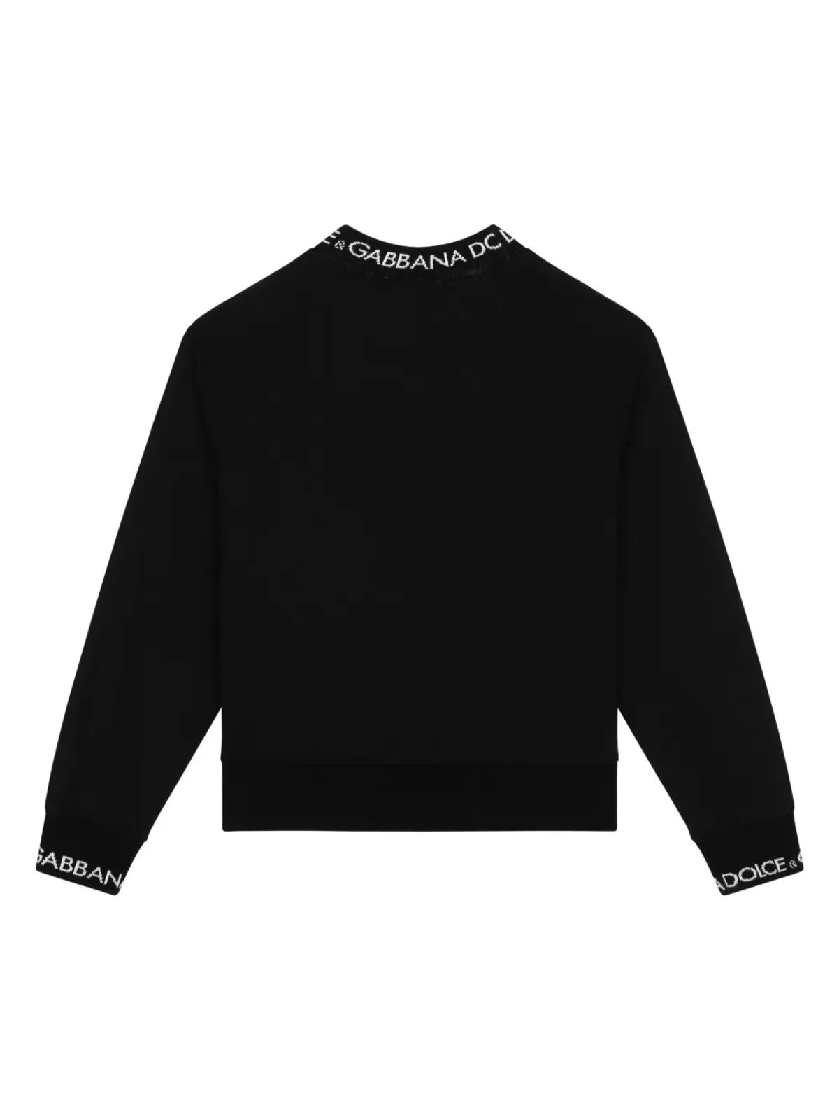 Dolce & Gabbana Kids ロゴアップリケ付き コットン スウェットシャツ - ブラック - 画像2