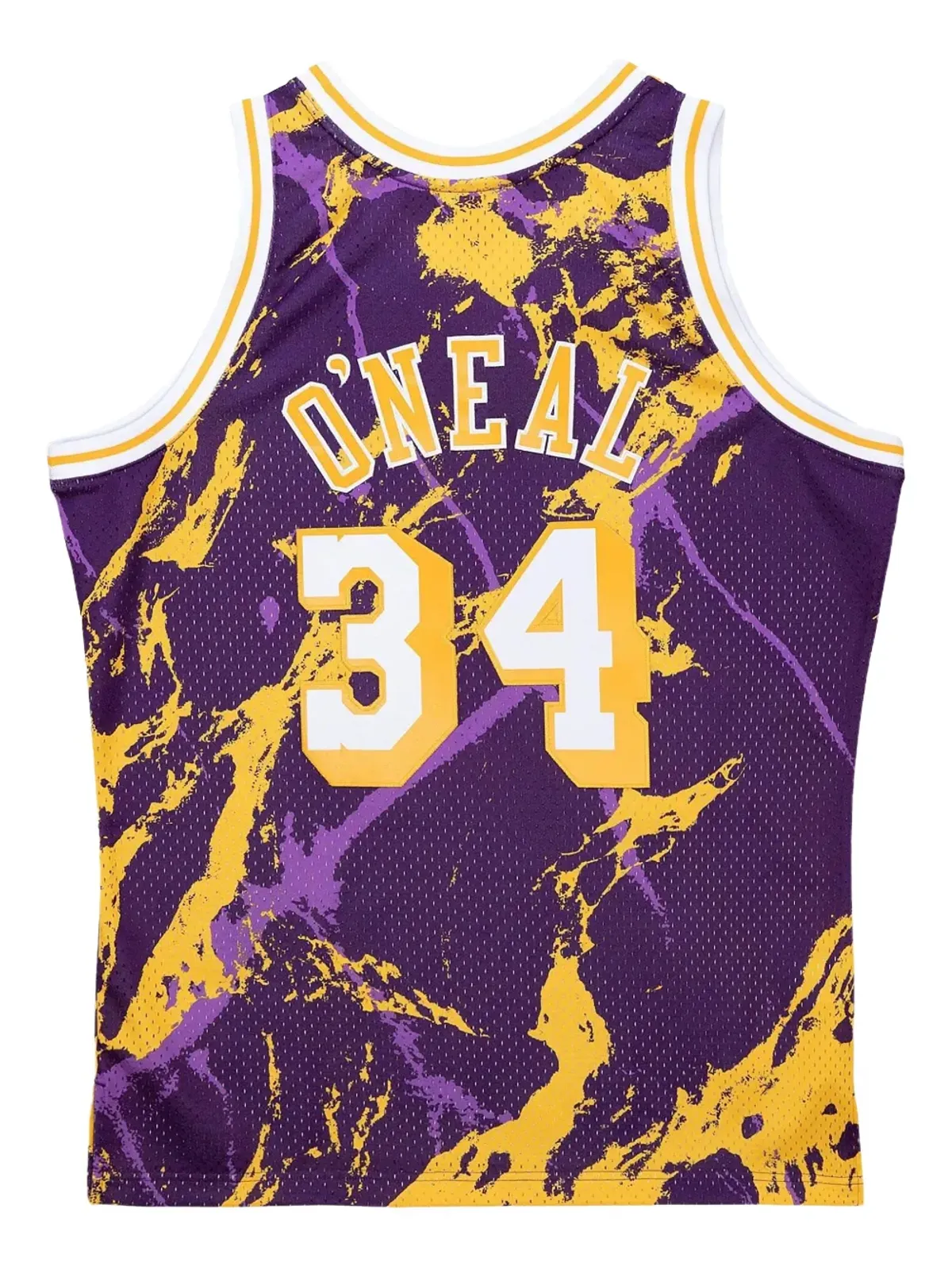 Mitchell & Ness シャキール・オニール NBA LAレイカーズ 1996 チームマーブル スイングマン ベスト - パープル - 画像2
