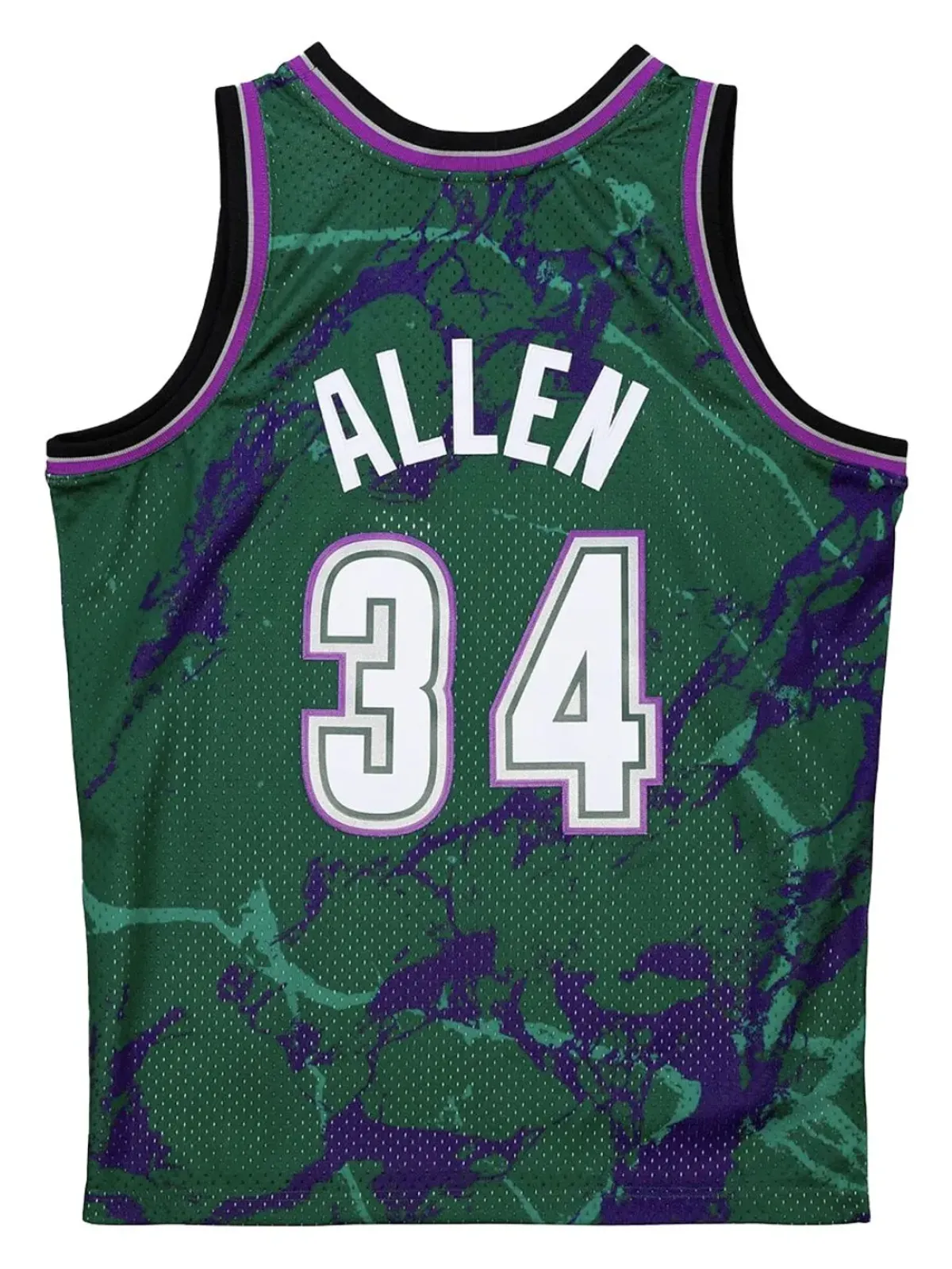 Mitchell & Ness NBA Milwaukee Bucks 1996 Ray Allen チーム Marble Swingman ジャージー ベストトップ - グリーン - 画像2