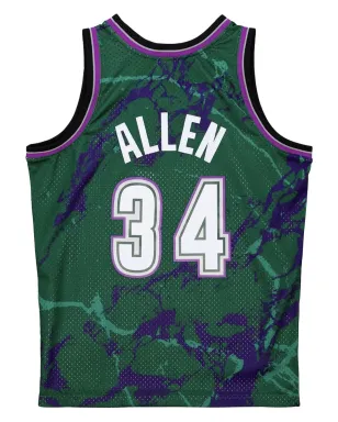 Mitchell & Ness NBA Milwaukee Bucks 1996 Ray Allen チーム Marble Swingman ジャージー ベストトップ - グリーン - サムネイル2